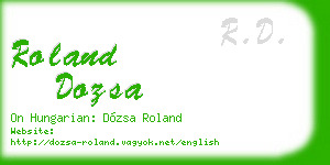 roland dozsa business card